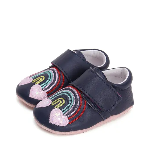 Pantofi primii pasi, interior, piele naturala, bleumarin, curcubeu, D.D.Step- K1596-42770-22/23-D.D. Step Pantofi primii pasi, interior, piele naturala, bleumarin, curcubeu, D.D.Step- K1596-42770-22/23-D.D. Step