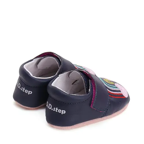 Pantofi primii pasi, interior, piele naturala, bleumarin, curcubeu, D.D.Step- K1596-42770-22/23-D.D. Step Pantofi primii pasi, interior, piele naturala, bleumarin, curcubeu, D.D.Step- K1596-42770-22/23-D.D. Step