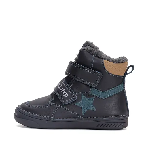 Ghete baieti, piele naturala, captuseala, bleumarin, stea, D.D.Step- W040-42987M-30-D.D. Step