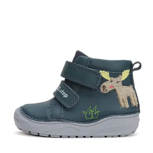 Ghete copii, piele naturala, verde, cerb, D.D.Step- S071-42933A-25-D.D. Step
