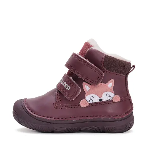 Ghete fete, piele naturala, captusite, grena, pisica, D.D.Step- W082-42774A-25-D.D. Step