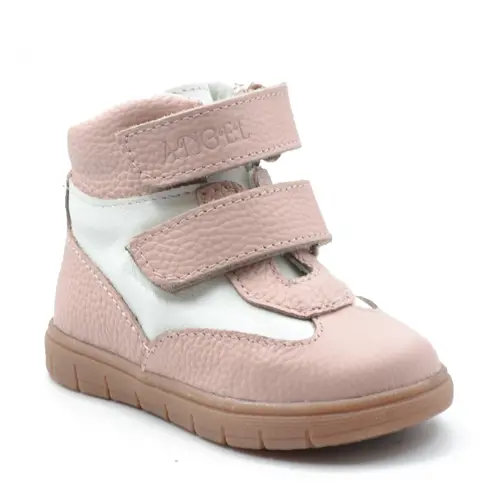 Ghete fete, piele naturala, talpa felxibila, roz, Tea- RO-117-1-25-By Pebebe