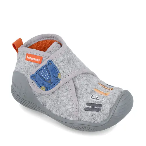 Pantofi baieti, material textil, Biohome, Hello World, gri, Biomecanics- 241154-B156-22-Biomecanics