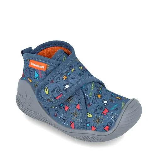 Pantofi copii, material textil, Biohome, desene, albastru, Biomecanics- 241156-A371-21-Biomecanics