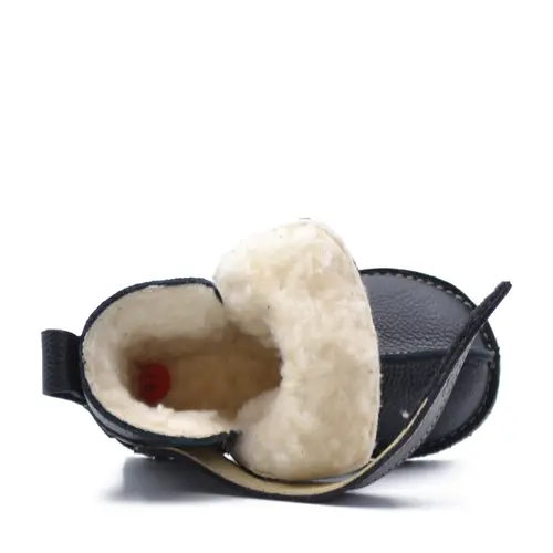 Cizme din piele pentru copii, talpa flexibila, imblanite, negru- RO-106-23-24-By Pebebe Cizme din piele pentru copii, talpa flexibila, imblanite, negru- RO-106-23-24-By Pebebe