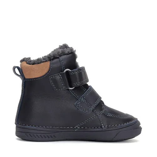 Ghete baieti, piele naturala, captuseala, bleumarin, stea, D.D.Step - W040-42987M-30-