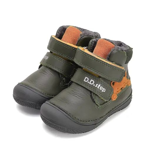 Ghete baieti, piele naturala, captusite, verde inchis, pisica, D.D.Step- W082-42774C-25-D.D. Step Ghete baieti, piele naturala, captusite, verde inchis, pisica, D.D.Step- W082-42774C-25-D.D. Step