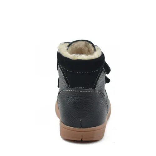 Ghete Copii, piele naturala, captuseala din blana, talpa felxibila, negru, Alpin - RO-116-6-25-