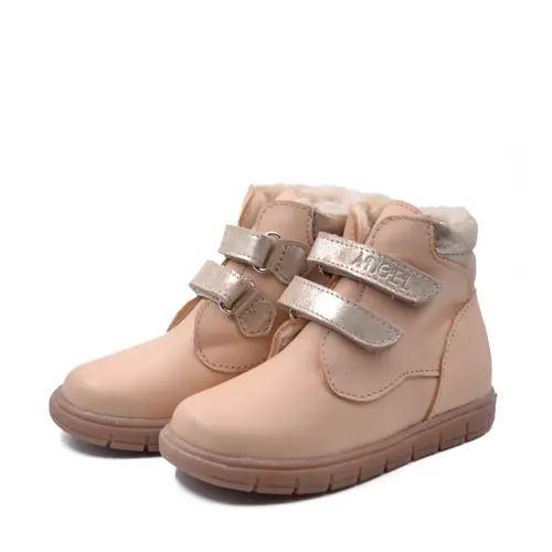 Ghete Copii, piele naturala, captuseala din blana, talpa felxibila, nude, Alpin- RO-116-4-24-By Pebebe Ghete Copii, piele naturala, captuseala din blana, talpa felxibila, nude, Alpin- RO-116-4-24-By Pebebe