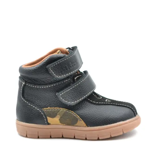 Ghete copii, piele naturala, talpa felxibila, negru, Teo - RO-118-3-25-