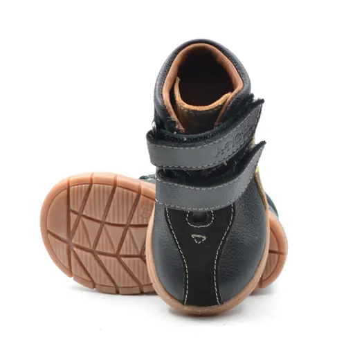 Ghete copii, piele naturala, talpa felxibila, negru, Teo - RO-118-3-25-