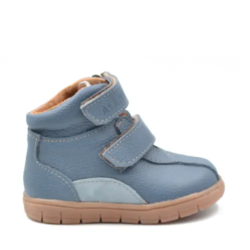 Ghete copii, piele naturala, talpa felxibila, albastru, Teo - RO-118-2-25-
