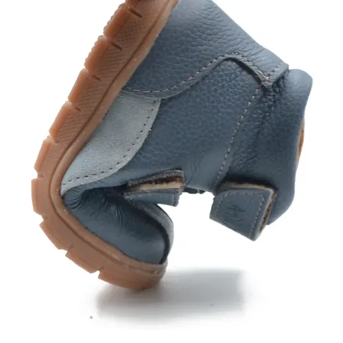 Ghete copii, piele naturala, talpa felxibila, albastru, Teo - RO-118-2-25-