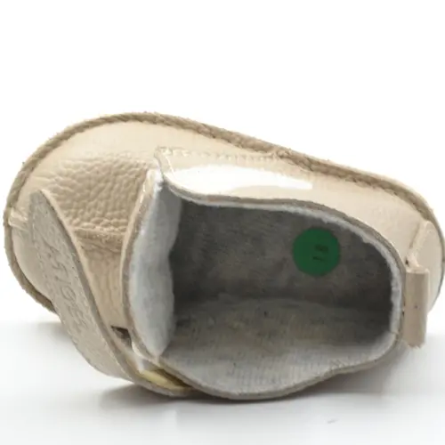 Ghete copii, primii pasi, piele naturala, captuseala textila, talpa felxibila, bej - RO-122-3-24-