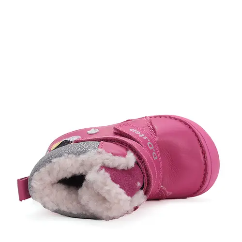 Ghete din piele naturala, captuseala, roz, albinuta, D.D.Step - W071-42233B-25-