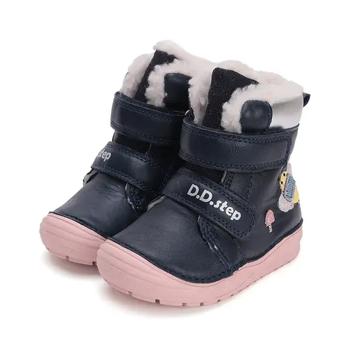 Ghete din piele naturala, captuseala, bleumarin, albinuta, D.D.Step - W071-42233-25-