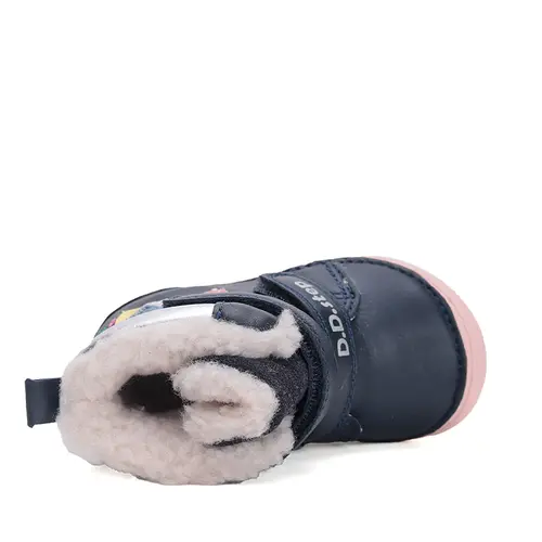 Ghete din piele naturala, captuseala, bleumarin, albinuta, D.D.Step - W071-42233-25-