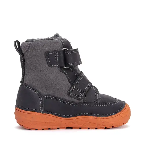 Ghete din piele naturala, captuseala din blana, gri, rachete, D.D.Step - W071-42680A-25-