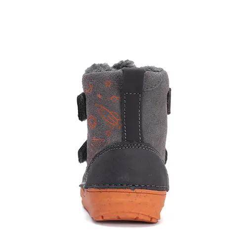 Ghete din piele naturala, captuseala din blana, gri, rachete, D.D.Step - W071-42680A-25-