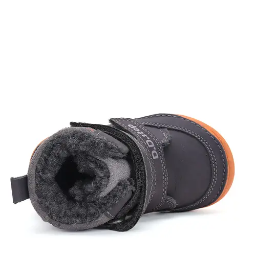 Ghete din piele naturala, captuseala din blana, gri, rachete, D.D.Step - W071-42680A-25-