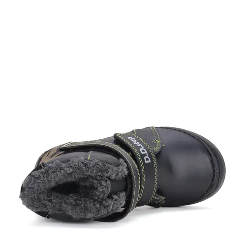 Ghete din piele naturala, captuseala,  negru, dinozaur, D.D.Step - W078-42761BM-31- Ghete din piele naturala, captuseala,  negru, dinozaur, D.D.Step - W078-42761BM-31-