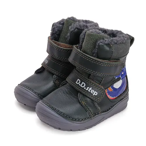 Ghete din piele naturala, captuseala, verde inchis, crocodil, D.D.Step - W071-42421B-25-