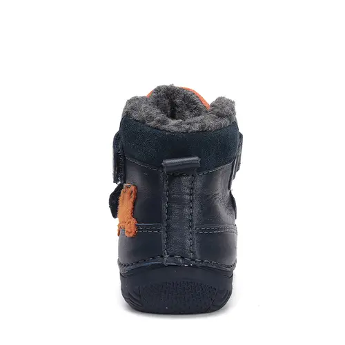 Ghete baieti, piele naturala, captusite, bleumarin, pisica, D.D.Step - W082-42774B-25-