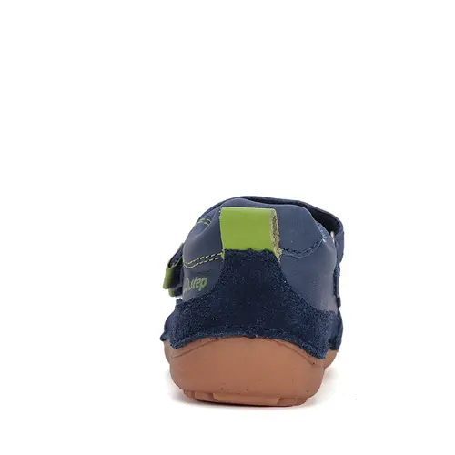 Pantofi baieti, piele naturala, barefoot, talpa flexibila Sweetstep, bleumarin, D.D. Step- S063-51483M-30-
