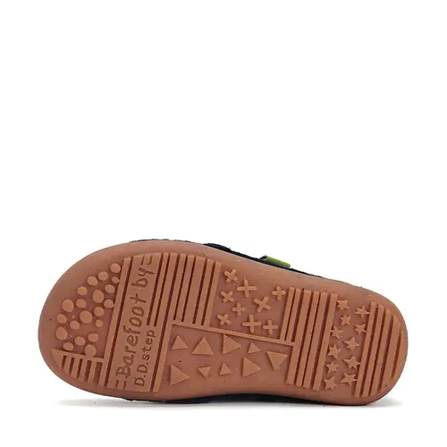 Pantofi baieti, piele naturala, barefoot, talpa flexibila Sweetstep, bleumarin, D.D. Step- S063-51483M-30-