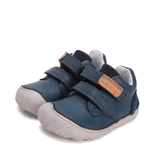 Pantofi copii, barefoot, piele naturala, protectie degete, bleumarin, D.D. Step- S073-51761A-25-