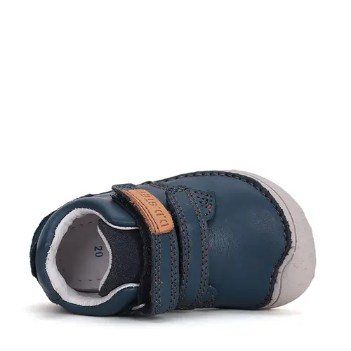 Pantofi copii, barefoot, piele naturala, protectie degete, bleumarin, D.D. Step- S073-51761A-25-