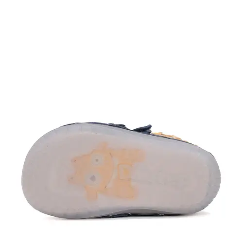 Pantofi copii, barefoot, primii pași, piele naturala, monstrulet, bleumarin, D.D. Step- S070-51698-25-D.D. Step