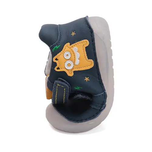Pantofi copii, barefoot, primii pași, piele naturala, monstrulet, bleumarin, D.D. Step- S070-51698-25-D.D. Step
