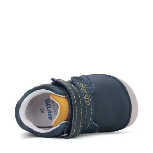 Pantofi copii, barefoot, primii pași, piele naturala, monstrulet, bleumarin, D.D. Step- S070-51698-25-D.D. Step