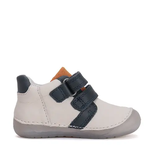 Pantofi copii, barefoot, primii pași, piele naturala, monstrulet, alb, D.D. Step- S070-51698A-25-D.D. Step