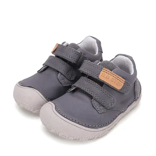 Pantofi copii, barefoot, piele naturala, protectie degete, gri, D.D. Step- S073-51761M-31-D.D. Step