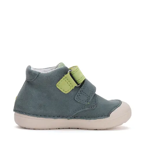 Pantofi din piele naturala pentru copii, talpa flexibila, verde uscat, serpisor verde, D.D. Step- S066-51303B-25-D.D. Step