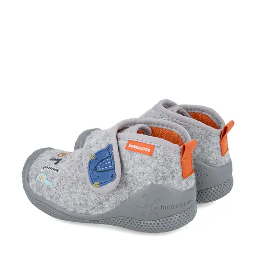 Pantofi baieti, material textil, Biohome, Hello World, gri, Biomecanics- 241154-B156-22-Biomecanics