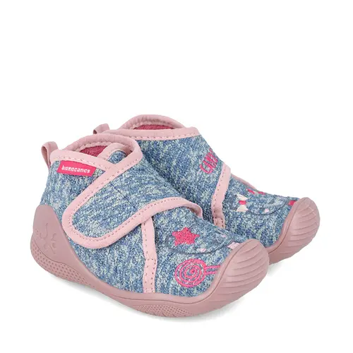 Pantofi fete, material textil, Biohome, pisica, albastru, Biomecanics- 241152-A008-24-Biomecanics