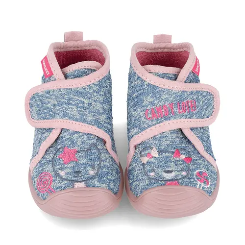 Pantofi fete, material textil, Biohome, pisica, albastru, Biomecanics- 241152-A008-24-Biomecanics