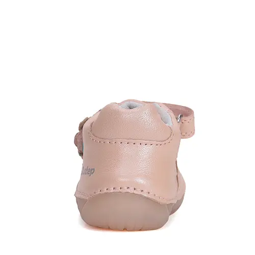 Pantofi fete, piele naturala, barefoot, talpa flexibila Gelsole , floare, roz sidef, D.D. Step- S070-51171-25-D.D. Step