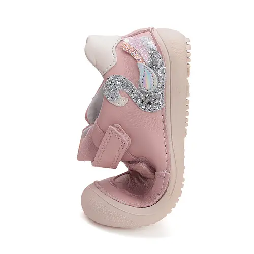 Pantofi fete, piele naturala, barefoot,  talpa flexibila, roz, lebada, D.D. Step- S063-51551AM-30-D.D. Step