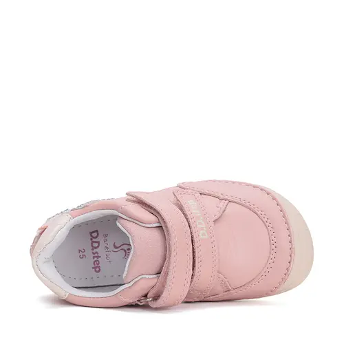 Pantofi fete, piele naturala, barefoot,  talpa flexibila, roz, lebada, D.D. Step- S063-51551AM-30-D.D. Step