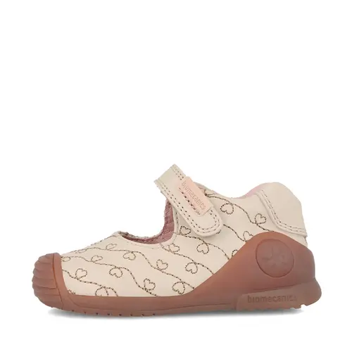 Pantofi fete, piele naturala, Biogateo Casual, crem print inimioare, Biomecanics- 241100-B677-24-Biomecanics Pantofi fete, piele naturala, Biogateo Casual, crem print inimioare, Biomecanics- 241100-B677-24-Biomecanics