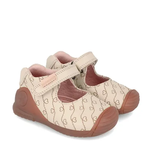 Pantofi fete, piele naturala, Biogateo Casual, crem print inimioare, Biomecanics- 241100-B677-24-Biomecanics Pantofi fete, piele naturala, Biogateo Casual, crem print inimioare, Biomecanics- 241100-B677-24-Biomecanics