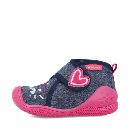 Pantofi fete, material textil, Biohome, unicorn, bleumarin, Biomecanics- 241151-A089-24-Biomecanics