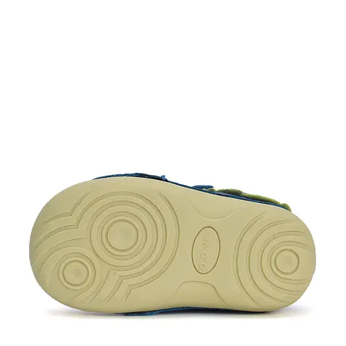 Pantofi primii pasi baieti, piele naturla, albastru, leu, D.D. Step- S015-51897B-24-D.D. Step