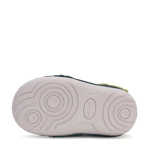 Pantofi primii pasi baieti, piele naturla, verde inchis, leu, D.D. Step- S015-51897-24-