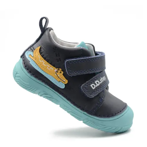 Pantofi baieti, piele naturala, talpa flexibila, bleumarin, crocodil, D.D. Step- S082-51541-25-D.D. Step