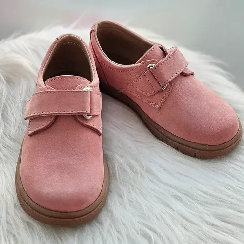 Pantofi din piele naturala, talpa flexibila, roz, Venus- RO-402-2-25-By Pebebe